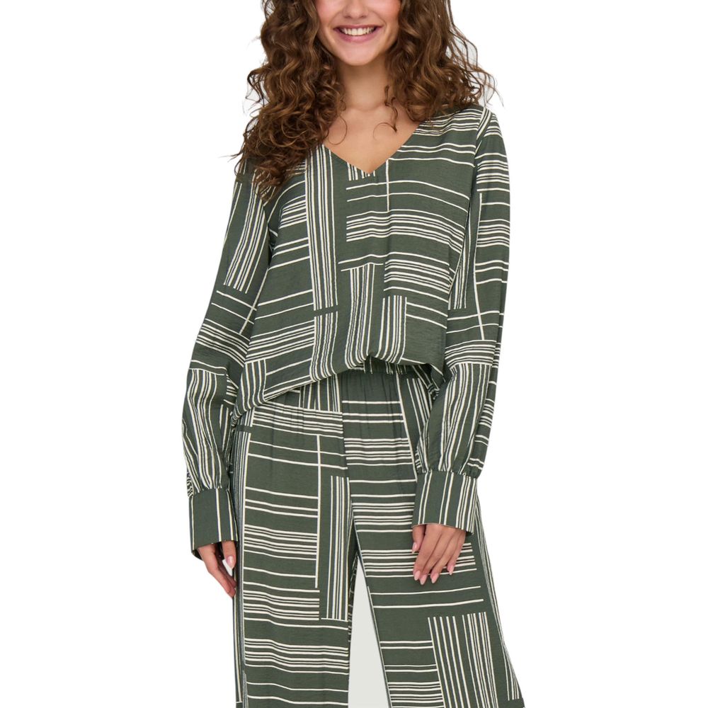 Jacqueline De Yong Green Viscose Blouse