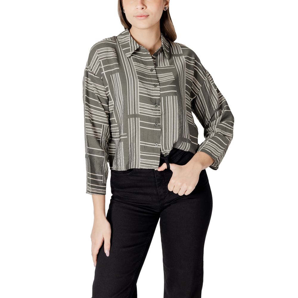 Jacqueline De Yong Green Viscose Blouse