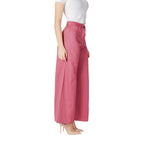 ICHI Pink Cotton Casual Pants