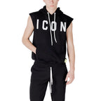 Icon Black Cotton Hoodie