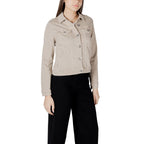 Street One Beige Cotton Denim Jacket