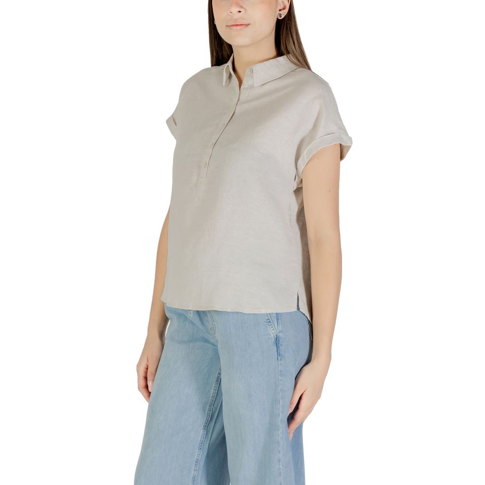 Street One Beige Linen Blouse