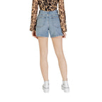 ICHI Light Blue Cotton Shorts