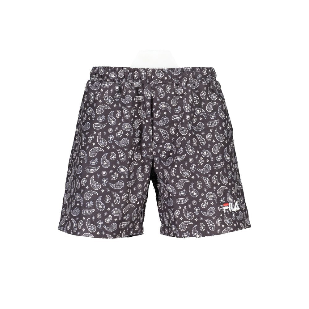 Fila Black Polyester Men's Swim Boxer
