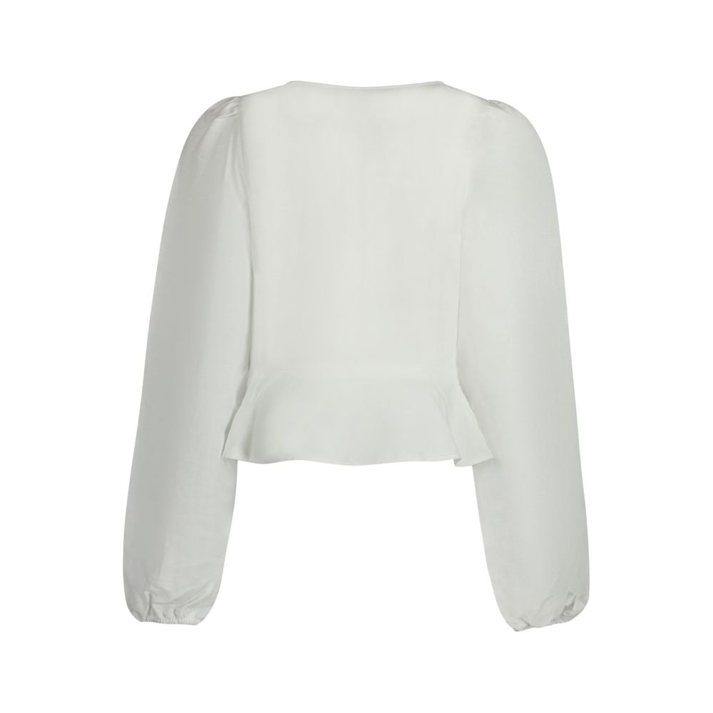 Guess Jeans Bianco Lyocell Women Shirt
