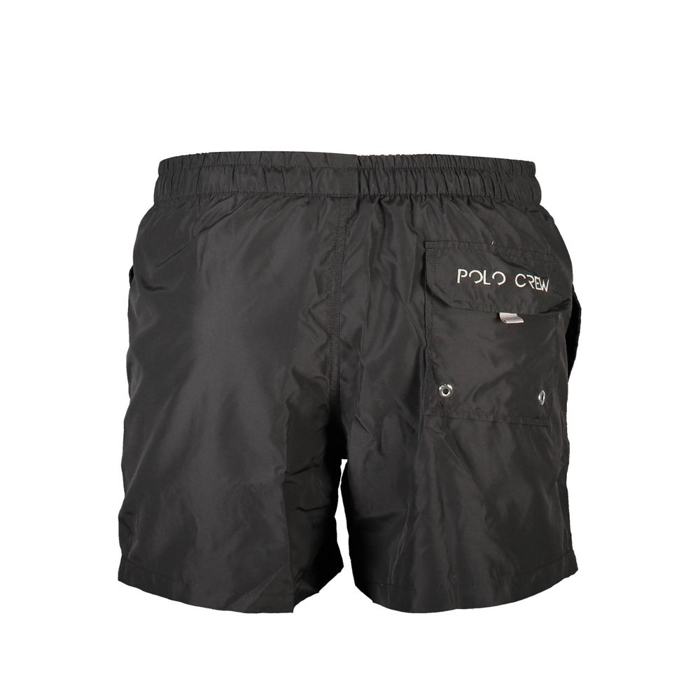 La Martina Black Polyester Men's Swim Trunk