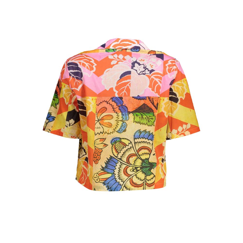 Desigual Giallo Cotton Women Shirt
