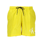 Calvin Klein Yellow Polyester Swim Shorts