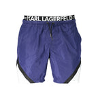 Karl Lagerfeld Blu Polyester Men's Swim Boxer