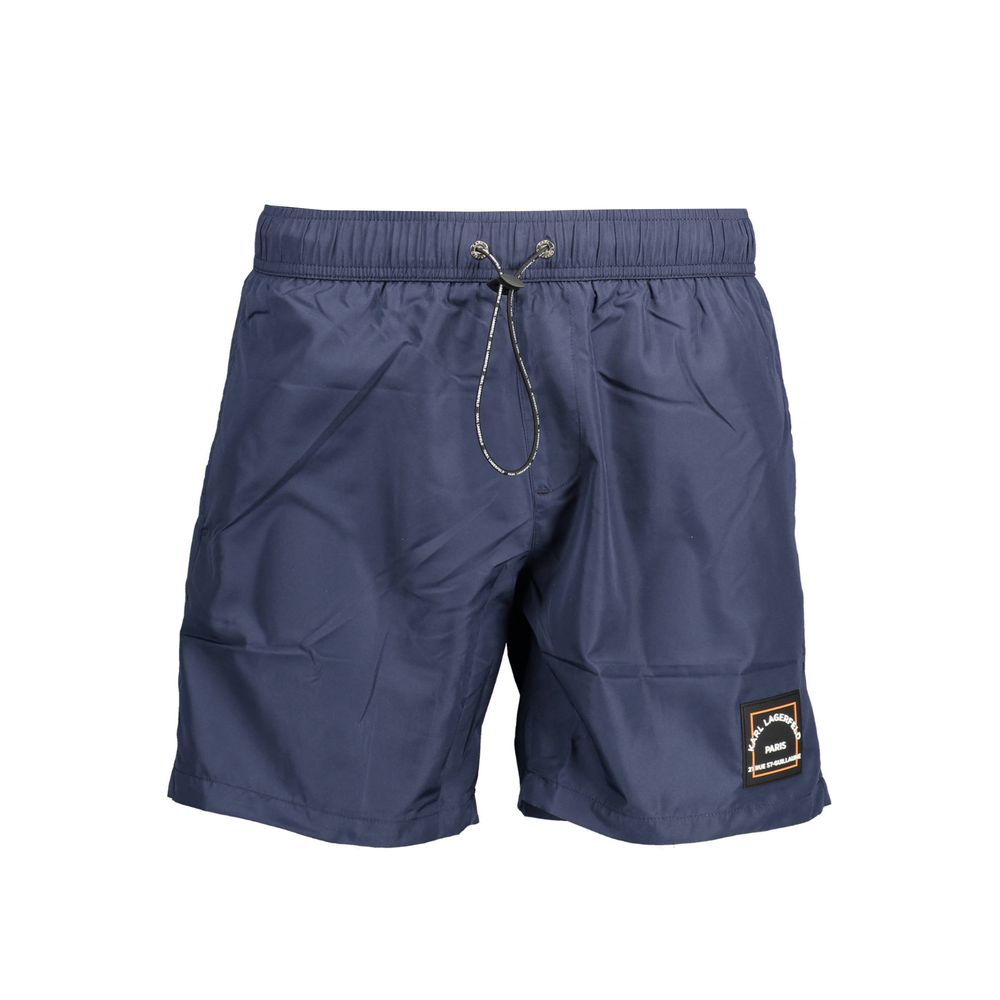 Karl Lagerfeld Blu Polyester Men's Swim Boxer