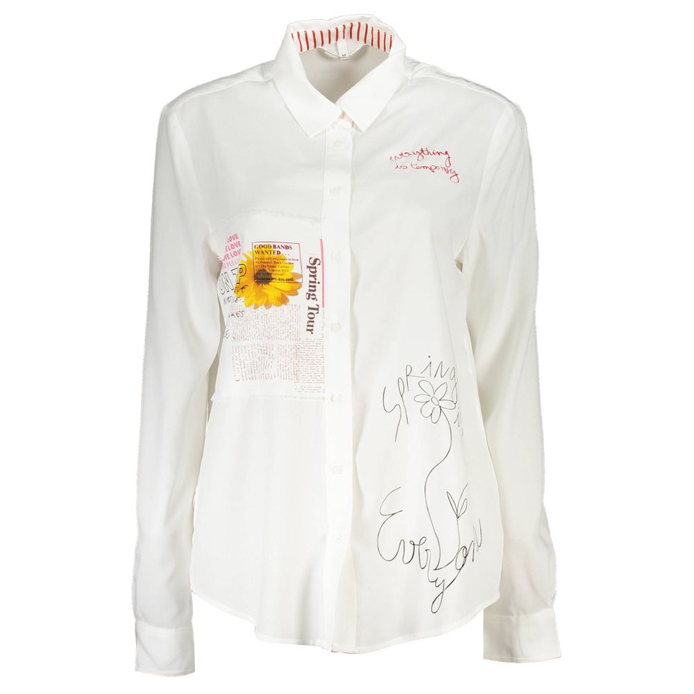 Desigual Bianco Viscosa Women Shirt