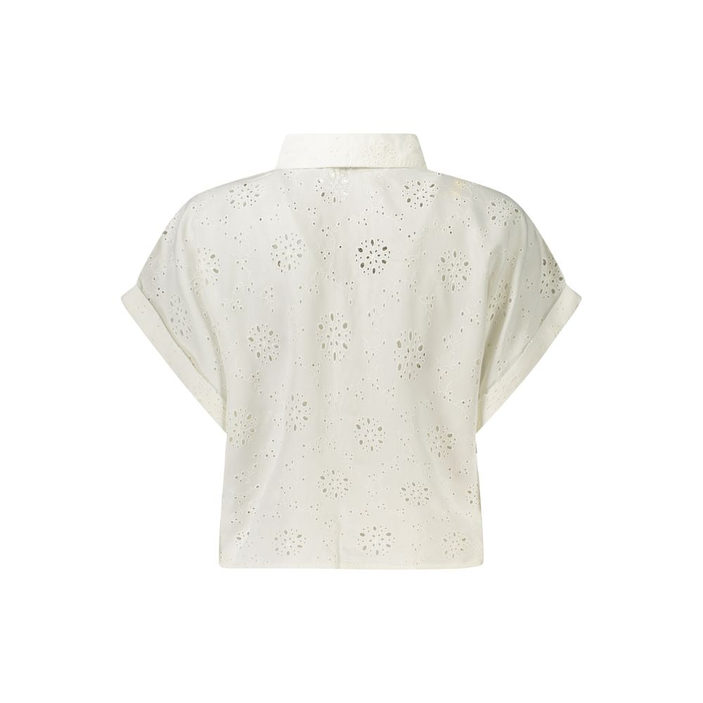 Guess Jeans Bianco Lyocell Women Shirt