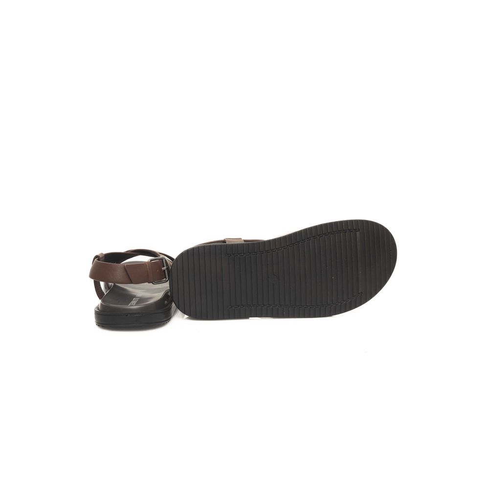 Cerruti 1881 Brown Cowhide Men Sandal