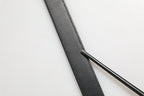 Dolce & Gabbana Black Textured Leather Silver Metal Buckle Men Belt