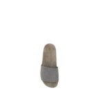 Brunello Cucinelli Brown Fabric Flat Sandals