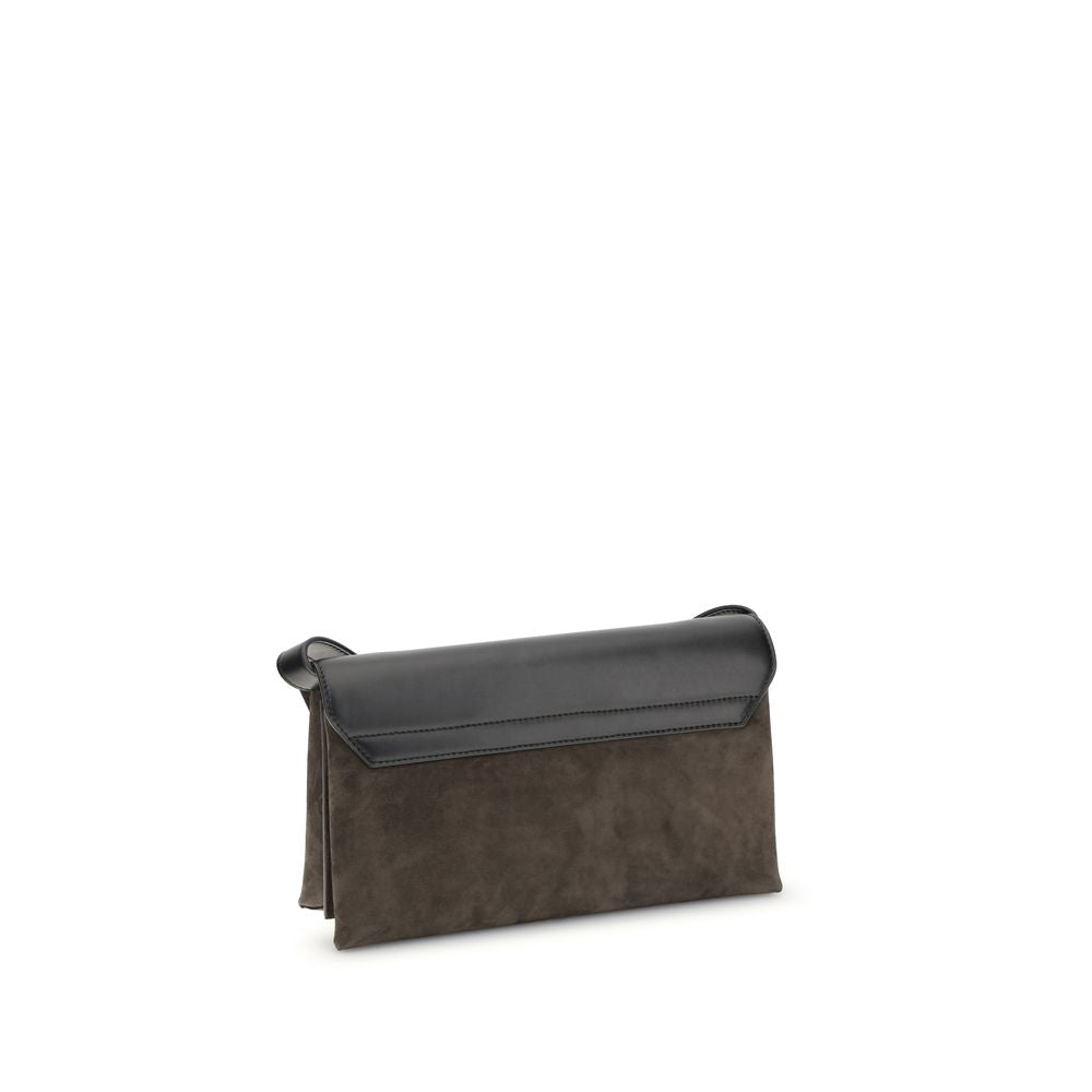 Brunello Cucinelli Black Leather Shoulder Bag