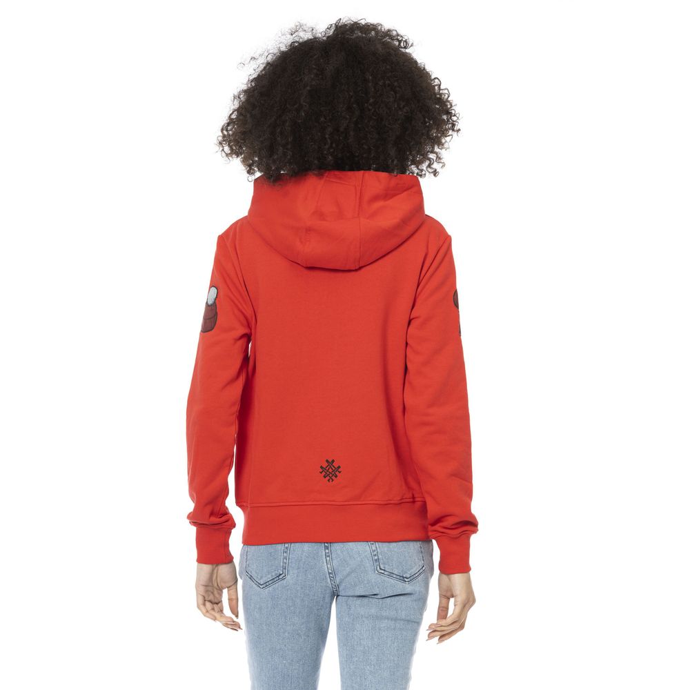 Mr&Mrs Italy Red Cotton Women Sweatshirt Top