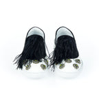 Mr&Mrs Italy Black Leather Women Slip-On Shoe