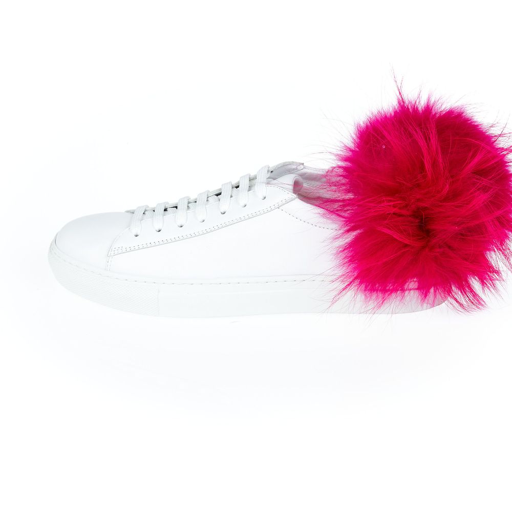 Mr&Mrs Italy White Lamb Leather Women Sneaker