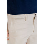 Borghese Beige Cotton Bermuda Shorts