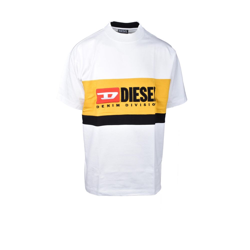 Diesel White Cotton Sweatshirt