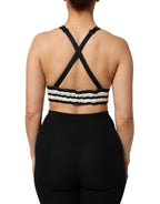Dolce & Gabbana Red Satin Floral Embroidered Bralette Crop Top