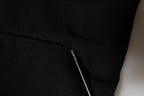 Dolce & Gabbana Black Viscose Turtle Neck Crop Pullover Top