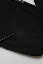 Dolce & Gabbana Black Viscose Halter Off Shoulder Cropped Top