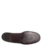 Dolce & Gabbana Bordeaux Leather Lace Up Dress Derby Shoes