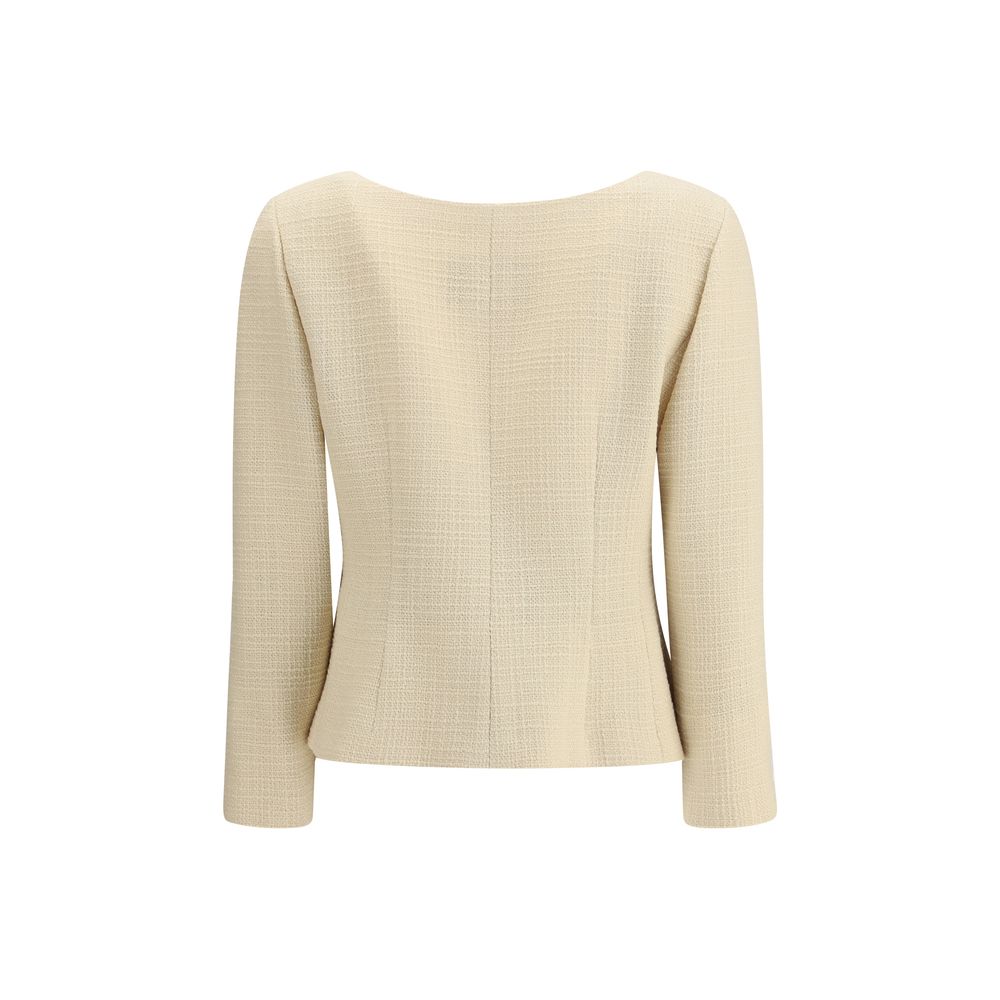 Valentino Beige Fleece Wool Coat