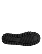 Dolce & Gabbana Black Nylon Low Top Slip On Sneaker Shoes