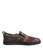 Dolce & Gabbana Multicolor Cotton Low Top Slip On Men Sneakers Shoes