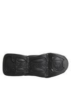 Dolce & Gabbana Black Lace Up Wave Low Top Men Sneaker Shoes