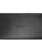 Dolce & Gabbana Black Leather 4-Strap Metal Multi-Buckle Belt