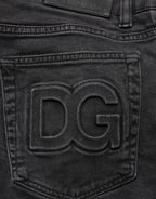 Dolce & Gabbana Dark Gray Cotton Stretch Denim Trouser Jeans