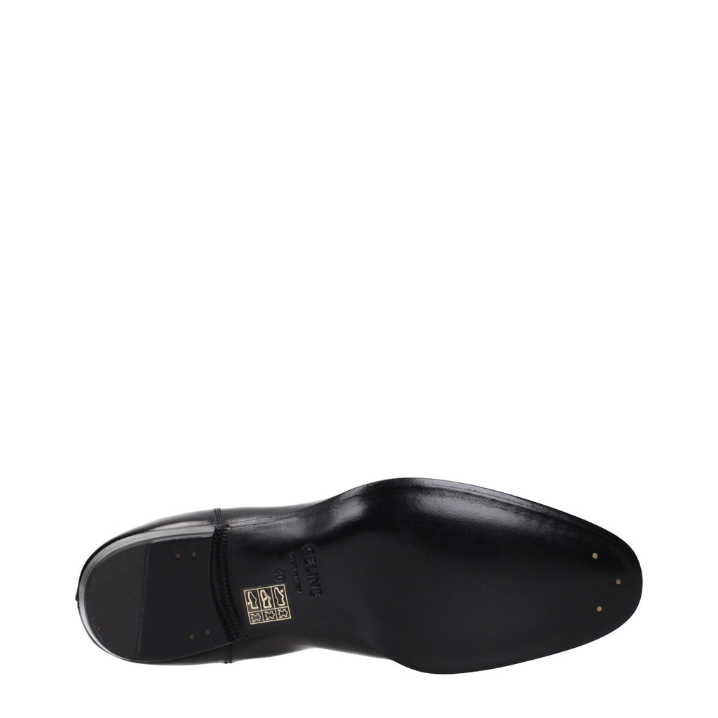 Celine Black Leather Ankle Boots