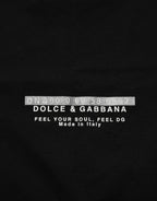 Dolce & Gabbana Black Statement Cotton Men Crew Neck T-shirt