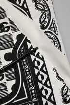 Dolce & Gabbana White Cotton Logo Bandana Print Men T-shirt