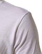 Dolce & Gabbana White Logo Print Cotton Crew Neck T-shirt