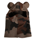 Dolce & Gabbana Multicolor Camouflage Balaclava Mask Men Cap One Size Hat
