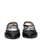Moschino Black Leather Flats