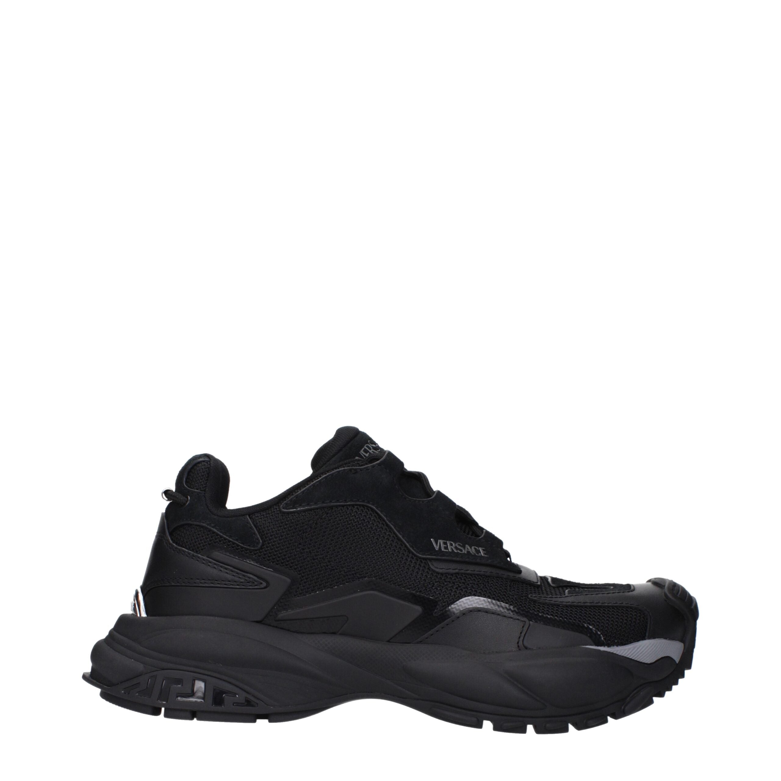 Versace Black Fabric Athletic Sneakers
