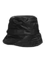Dolce & Gabbana Black PVC Wide Brim Men Bucket Capello Hat