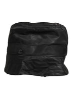Dolce & Gabbana Black PVC Wide Brim Men Bucket Capello Hat