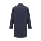 Burberry Blue Cotton Coat