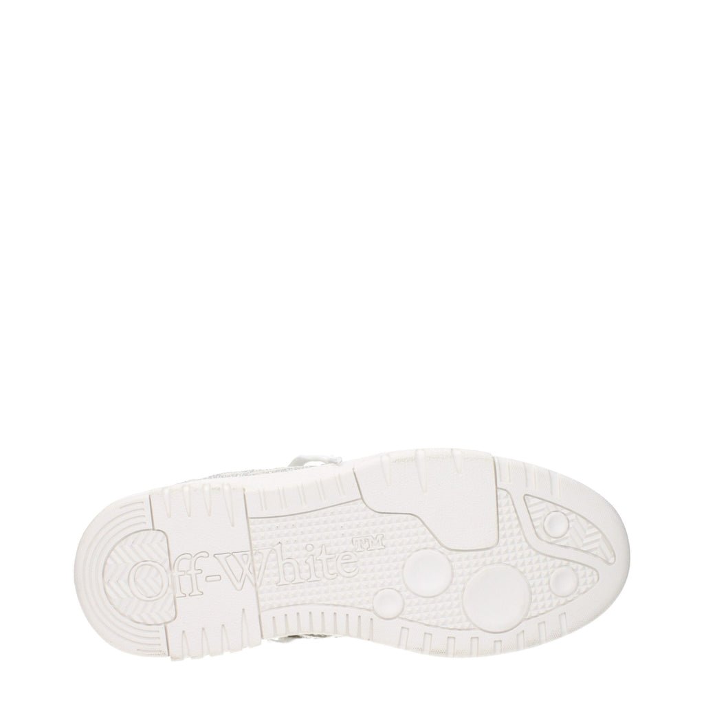Off-White Beige Leather Low Top Sneakers