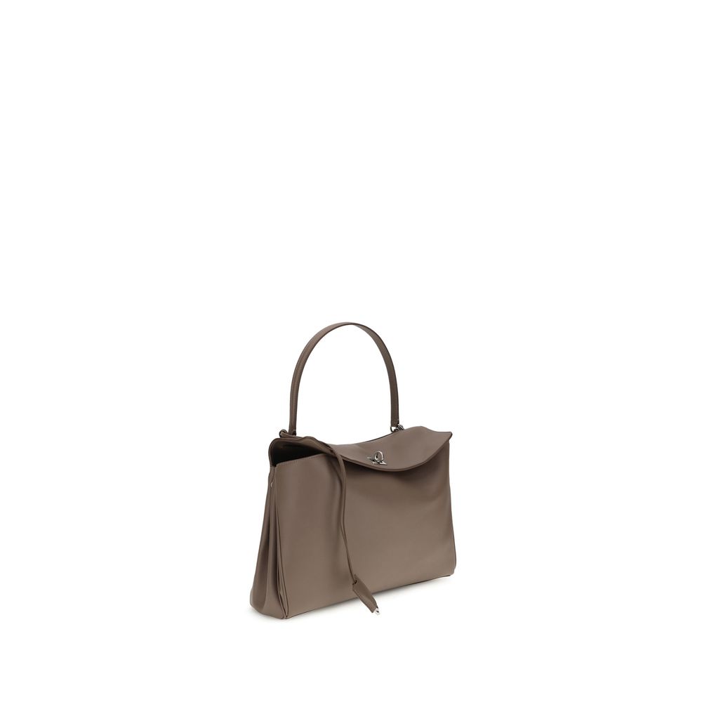 Balenciaga Gray Calf Leather Bos Taurus Shoulder Bag