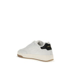 Saint Laurent White Calf Leather Bos Taurus Low Top Sneakers