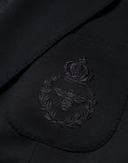 Dolce & Gabbana Black Viscose 2 Buttons Suit Jacket Blazer
