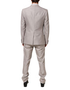 Dolce & Gabbana Light Gray Wool 2 Piece MARTINI Formal Suit